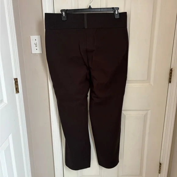 Nygard Slims by Peter Nygard Straight Leg Cropped Pull-On Pants in Brown - Picture 8 of 8
